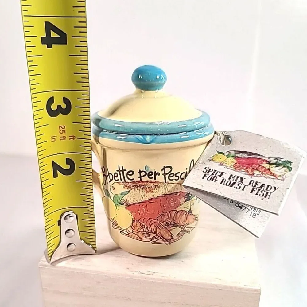 SEALED VTG NOS Prodotta In Italia Ceramica Terracotta Italy Roast Fish Spice Mix